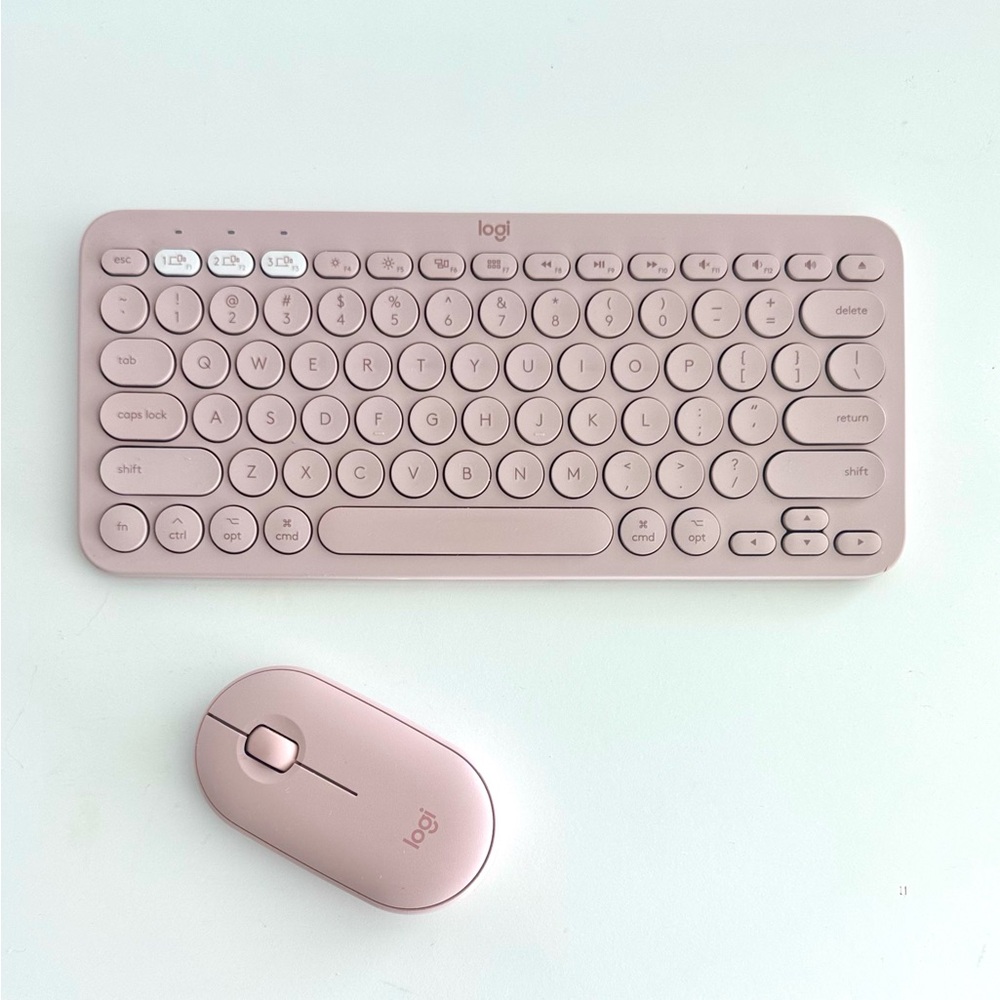 Logitech Pink Wireless Keyboard and Mouse Set
